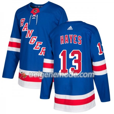 Herren Eishockey New York Rangers Trikot Kevin Hayes 13 Adidas 2017-2018 Royal Authentic
